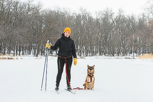 Mike Sudoma / Winnipeg Free Press
Winnipeg Free Press Reporter, Eva Wasney and her pup Quinn on the river trail after their first lesson in Skijoring, taught by Susan Strachan and Lorne Volk of Snow Motion, a local Skijoring club.
January 23, 2021