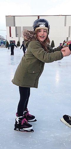 Canstar Community News Hope, the daughter of correspondent Heather Innis, love her first time on skates and cant wait to go skating again. Her mother? Not so much.