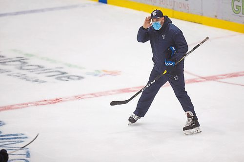 MIKE DEAL / WINNIPEG FREE PRESS
Manitoba Moose assistant coach Eric Dubois during training camp at BellMTS Iceplex Monday afternoon.
210125 - Monday, January 25, 2021.