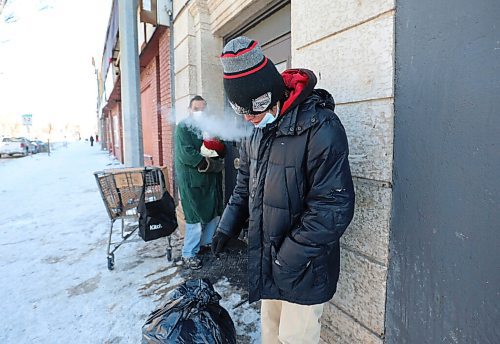 RUTH BONNEVILLE / WINNIPEG FREE PRESS

Local - Extreme Cold, COVID & Homeless seeking shelter

People seek shelter at Main Street Project from the extreme cold temperatures Tuesday.
 Winston Yellowback smokes a cigarette butt he found on the ground outside Main Street Shelter on Tuesday.  Most of the people on the street found shelter at the project.

See Ryan Thorpe story.


Jan 26,. 2021