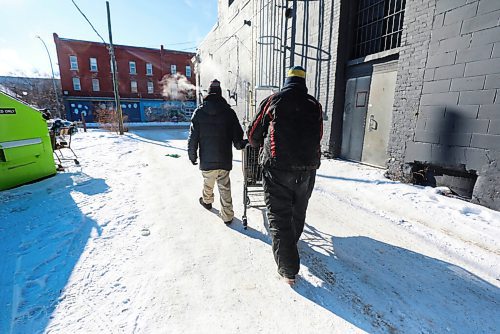 RUTH BONNEVILLE / WINNIPEG FREE PRESS

Local - Extreme Cold, COVID & Homeless seeking shelter

People seek shelter at Main Street Project from the extreme cold temperatures Tuesday.

Winston Yellowback (cream pants) and his friend Peter Blackhawk make their way back to Main Street Project shelter on Tuesday.   

See Ryan Thorpe story.


Jan 26,. 2021