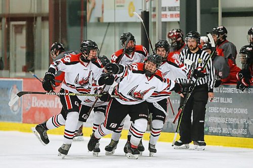 JOHN WOODS / WINNIPEG FREE PRESS
College Beliveau Barracudas defeat the Glenlawn Lions in the Winnipeg High School Hockey League B Division at Seven Oaks Arena  in Winnipeg Thursday, March 12, 2020. 

Reporter: For a COVID-19 feature by Sawatsky - other game photos in Merlin from game day