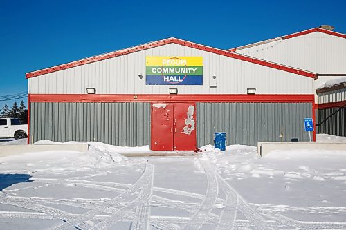 MIKE DEAL / WINNIPEG FREE PRESS
The Peguis Community Hall on the First Nation.
210127 - Wednesday, January 27, 2021.