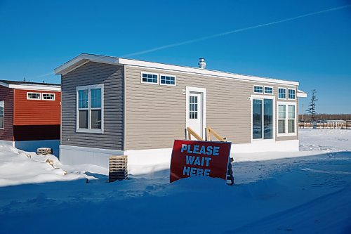 MIKE DEAL / WINNIPEG FREE PRESS
The nursing station where the Peguis FN has set up a drive-thru COVID-19 testing site.
210127 - Wednesday, January 27, 2021.