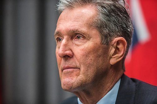 MIKAELA MACKENZIE / WINNIPEG FREE PRESS

Premier Brian Pallister gives a flood protection update at the Manitoba Legislative Building in Winnipeg on Thursday, Jan. 28, 2021. For --- story.

Winnipeg Free Press 2021