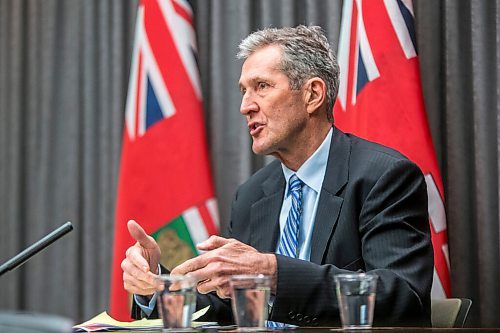 MIKAELA MACKENZIE / WINNIPEG FREE PRESS

Premier Brian Pallister gives a flood protection update at the Manitoba Legislative Building in Winnipeg on Thursday, Jan. 28, 2021. For --- story.

Winnipeg Free Press 2021