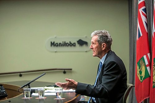 MIKAELA MACKENZIE / WINNIPEG FREE PRESS

Premier Brian Pallister gives a flood protection update at the Manitoba Legislative Building in Winnipeg on Thursday, Jan. 28, 2021. For --- story.

Winnipeg Free Press 2021