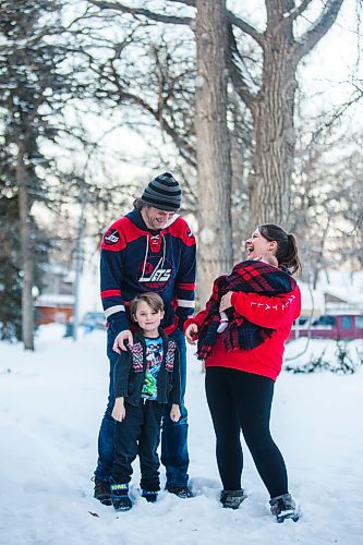 MIKAELA MACKENZIE / WINNIPEG FREE PRESS

Felix Wiess (five, left), Travis Wiess, and Katie German pose for a portrait with one-month-old Jasper Wiess, the new pandemic addition to the family, in Winnipeg on Thursday, Jan. 28, 2021. For Jen Zoratti story.

Winnipeg Free Press 2021