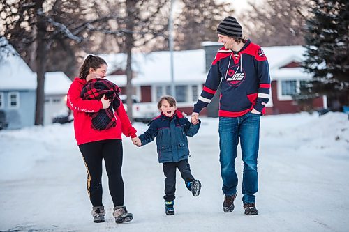 MIKAELA MACKENZIE / WINNIPEG FREE PRESS

Katie German (left), Felix Wiess (five), and Travis Wiess pose for a portrait with one-month-old Jasper Wiess, the new pandemic addition to the family, in Winnipeg on Thursday, Jan. 28, 2021. For Jen Zoratti story.

Winnipeg Free Press 2021