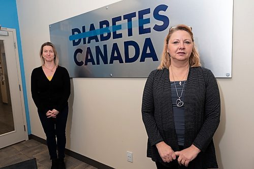 JESSE BOILY  / WINNIPEG FREE PRESS
Andrea Kwasnicki, right, regional director for the local chapter of Diabetes Canada, and Barb Chaput, a volunteer,  stop for a photo at the Diabetes Canada: Manitoba office on Friday. Friday, Jan. 29, 2021.
Reporter: Aaron Epp