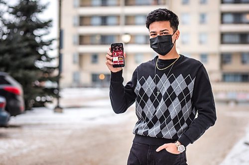 MIKAELA MACKENZIE / WINNIPEG FREE PRESS

Young entrepreneur Marco Soares poses for a portrait with his MathCrack app in Winnipeg on Monday, Feb. 1, 2021. For --- story.

Winnipeg Free Press 2021