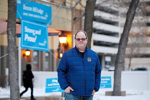 JOHN WOODS / WINNIPEG FREE PRESS
John Dobbin, whose parents had COVID-19 and have just been admitted to Beacon Hill long term care home, is photographed outside the home  in Winnipeg Monday, February 1, 2021. 

Reporter: Rollason