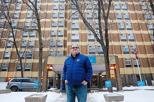 JOHN WOODS / WINNIPEG FREE PRESS
John Dobbin, whose parents had COVID-19 and have just been admitted to Beacon Hill long term care home, is photographed outside the home  in Winnipeg Monday, February 1, 2021. 

Reporter: Rollason