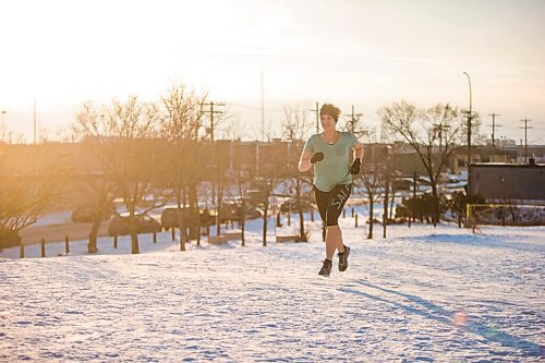 MIKAELA MACKENZIE / WINNIPEG FREE PRESS

Kim Senechal goes for a run in a t-shirt (she doesn't switch to anything warmer until -10°C or so) at Westview Park in Winnipeg on Tuesday, Feb. 2, 2021. Standup.

Winnipeg Free Press 2021