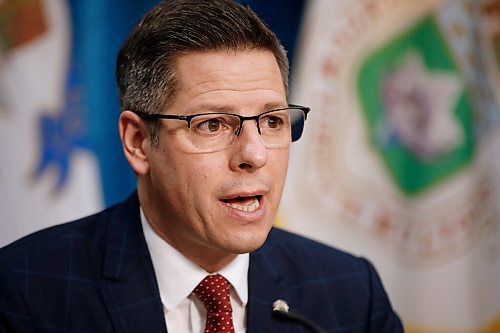 JOHN WOODS / WINNIPEG FREE PRESS
Mayor Brian Bowman speaks to media to address reports of racism within the Winnipeg Fire and Paramedic Service (WFPS) in Winnipeg Wednesday, February 3, 2021. 

Reporter: ?