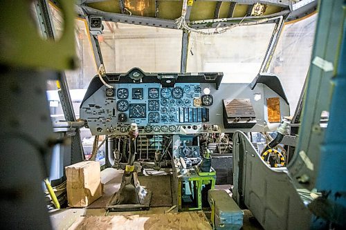 MIKAELA MACKENZIE / WINNIPEG FREE PRESS

The cockpit of the CL-84 Dunavert at the warehouse where exhibits are being conserved, restored, and prepared for the Western Canadian Aviation Museum (which is slated to open at the old airport in 2022) in Winnipeg on Wednesday, Feb. 3, 2021. Photo page.

Winnipeg Free Press 2021