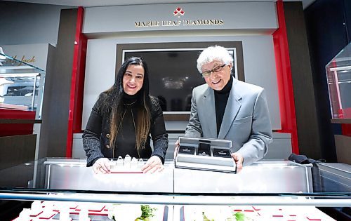 RUTH BONNEVILLE / WINNIPEG FREE PRESS
LOCAL - Valentine's Day Jewellery
Photo of Joe and his daughter Michelle Nemeth with diamond rings.
Description: VALENTINES DAY DURING PANDEMIC: Engagement ring sales have doubled for some local jewellers as Valentines Day approaches. Joe Nemeth, owner of Nemeth Diamonds said business has come in waves since last March but theyve been busy since opening last week.
Feb 08, 2021
