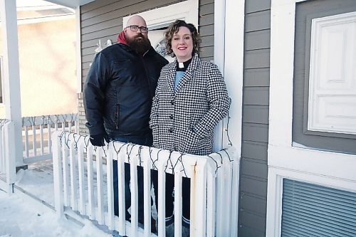 JOHN WOODS / WINNIPEG FREE PRESS
Courtenay Reedman Parker and Erik Parker, co-hosts of Millenial Pastors Podcast, are photographed at their home in Winnipeg Monday, February 8, 2021. 

Reporter: Suderman