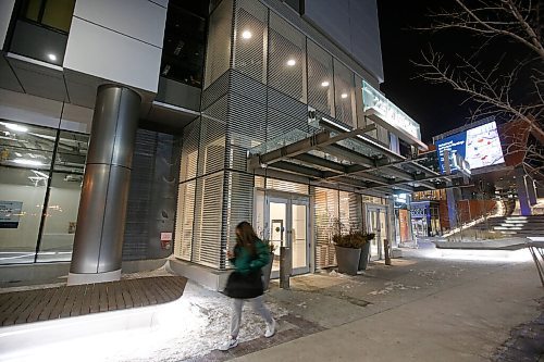 JOHN WOODS / WINNIPEG FREE PRESS
A person leaves 225 Carlton. Flooding affecting RWB students was reported at True North Square buildings in Winnipeg Monday, February 8, 2021. 

Reporter: ?