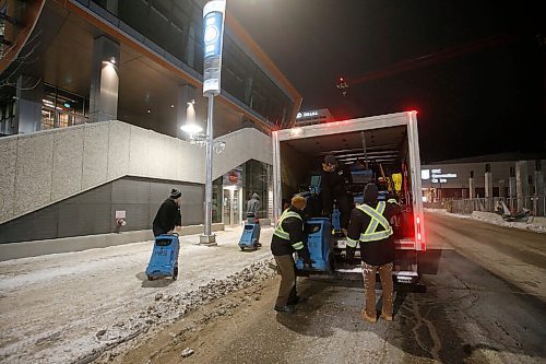 JOHN WOODS / WINNIPEG FREE PRESS
Workers from  Priority Restoration prepare to clean up at True North Square. Flooding affecting RWB students was reported at True North Square buildings in Winnipeg Monday, February 8, 2021. 

Reporter: ?
