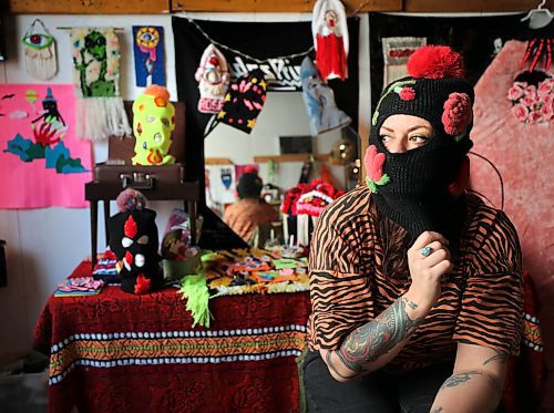 RUTH BONNEVILLE / WINNIPEG FREE PRESS 

ENT - more balaclavas 

Portraits of artist, Gwen Trutnau, in her downtown studio with some of her artistically designed, balaclavas.

Gwen Trutnau is a local filmmaker and artist who has been making wild and whimsical balaclavas for several years. She's seen an increase in sales recently and thinks balaclavas are becoming a more acceptable piece of winter wear thanks to high fashion and practicality.

Running in arts Saturday. 

Eva Wasney Story.

Feb 10, 2021
