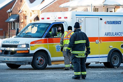 JOHN WOODS / WINNIPEG FREE PRESS
Firefighters and paramedics work a collision scene on Arlington at Bannatyne in Winnipeg Wednesday, February 10, 2021. 

Reporter: Thorpe