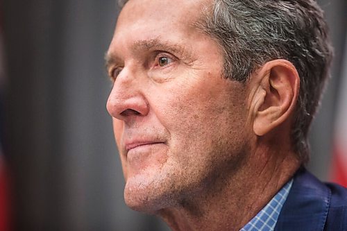 MIKAELA MACKENZIE / WINNIPEG FREE PRESS

Premier Brian Pallister makes a COVID-19 vaccine announcement at the Manitoba Legislative Building in Winnipeg on Thursday, Feb. 11, 2021. For Larry story.

Winnipeg Free Press 2021