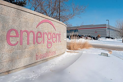 JESSE BOILY  / WINNIPEG FREE PRESS
The Emergent BioSolutions building at 155 Innovation Dr on Thursday. Product manufacturing and filling of vials with vaccine is planned to be done by Emergent BioSolutions at their Winnipeg location. Thursday, Feb. 11, 2021.
Reporter:??