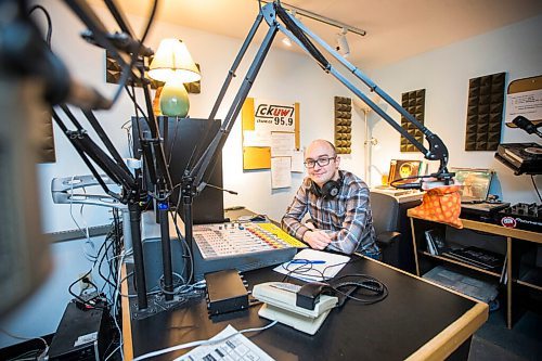 MIKAELA MACKENZIE / WINNIPEG FREE PRESS

Station manager Rob Schmidt poses for a portrait at the CKUW headquarters in Winnipeg on Thursday, Feb. 11, 2021. Schmidt says this year its more important than ever to support the independent radio institution in the CKUW Fundrive. For Ben Waldman story.

Winnipeg Free Press 2021