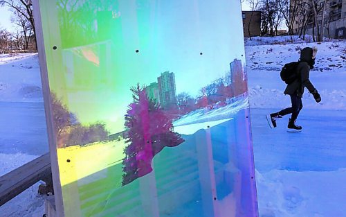 RUTH BONNEVILLE / WINNIPEG FREE PRESS 

Standup - Forks River Trail 

A person skates past a colourful reflection of the Winnipeg Foundation Centennial River Trail on the Assiniboine River is Tuesday.  


Feb 16, 2021
