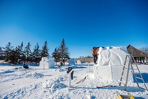 MIKAELA MACKENZIE / WINNIPEG FREE PRESS

Floriane Vermeire works on her first snow sculpture ever in front of Fort Gibraltar, which would usually be bustling with Festival du Voyageur events, in Winnipeg on Tuesday, Feb. 16, 2021. These sculptures are part of the Conseil jeunesse provincial Youth Symposium, meant to foster a new generation of sculptors and support students. Standup.

Winnipeg Free Press 2021