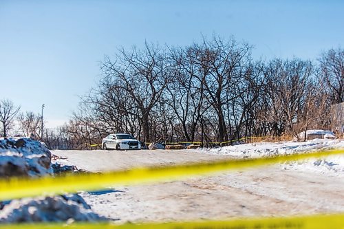 MIKAELA MACKENZIE / WINNIPEG FREE PRESS

One police car remains on the scene of a fatal fire at an encampment at 50 Higgins Avenue in Winnipeg on Wednesday, Feb. 17, 2021. For -- story.

Winnipeg Free Press 2021