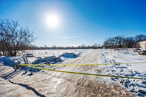 MIKAELA MACKENZIE / WINNIPEG FREE PRESS

One police car remains on the scene of a fatal fire at an encampment at 50 Higgins Avenue in Winnipeg on Wednesday, Feb. 17, 2021. For -- story.

Winnipeg Free Press 2021