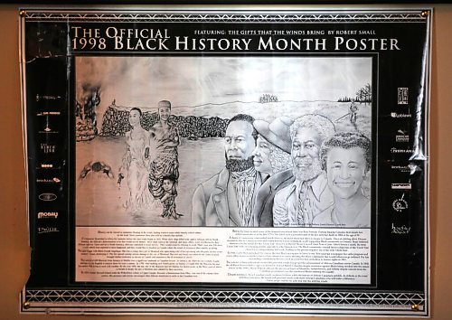 RUTH BONNEVILLE / WINNIPEG FREE PRESS 

49.8 - Pilgrim Baptist Church 

Black History month first poster. 

Description: Photos inside and outside the church and copied photos of exhibit of old photos on walls in the basement. 

Historical Info:  the Church which was the city's first Black church.

Reverend Dr. Joseph T. Hill was an American preacher who spent a great deal of time in Winnipeg during the 1920s and 1940s. He is also credited with founding the city's first Black church.

Pilgrim Baptist became a cornerstone of Black life in Manitoba. Aside from church services, it was a performing venue for local and visiting Black singers and celebrated American Thanksgiving annually for the large African-American contingent of the local Black community.
41 Maple St

 Reporter, JS, is looking at Winnipeg's longest-standing Black church.

Feb 17, 2021
