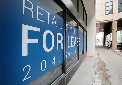 RUTH BONNEVILLE / WINNIPEG FREE PRESS 

Local - Lost City 

For Lease, signs are posted on many retail and office buildings like this one on Hargrave next to the MTS Centre, Thursday afternoon. 

Story on how the loss in city revenue from less downtown traffic due to COVID.


Feb 18, 2021
