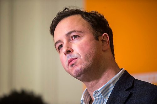 MIKAELA MACKENZIE / WINNIPEG FREE PRESS

NDP Hydro Critic Adrien Sala speaks to the media at the Manitoba Legislative Building in Winnipeg on Friday, Feb. 19, 2021. For Carol Sanders story.

Winnipeg Free Press 2021