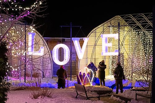 Daniel Crump / Winnipeg Free Press. Visitors to the Winnipeg Zoo enjoy displays made up of thousands of lights on opening night of the Zoo Lights festival. The festival will be open six days a week from February 20, 2021 - March 28, 2021. February 20, 2021.