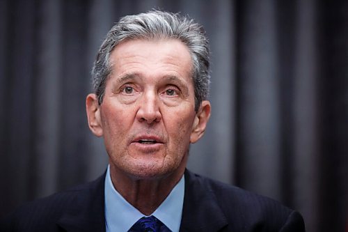 MIKE DEAL / WINNIPEG FREE PRESS
Premier Brian Pallister, during a media briefing at the Manitoba Legislative building Monday afternoon. 
210222 - Monday, February 22, 2021.