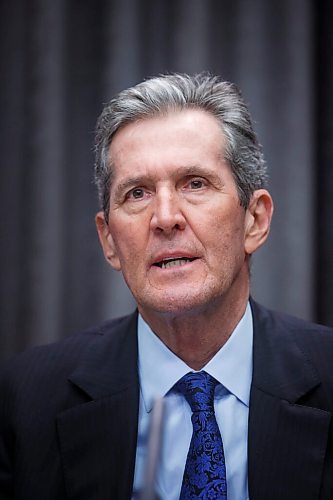 MIKE DEAL / WINNIPEG FREE PRESS
Premier Brian Pallister, during a media briefing at the Manitoba Legislative building Monday afternoon. 
210222 - Monday, February 22, 2021.