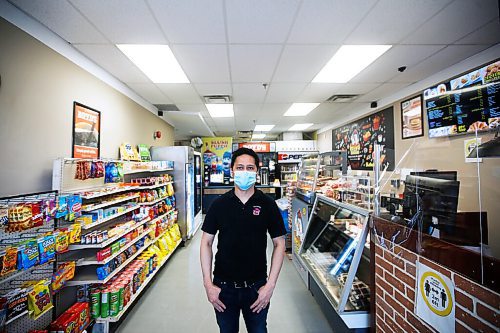 JOHN WOODS / WINNIPEG FREE PRESS
Rey Jazmin, owner of RH Variety in the West End, is photographed in his business in Winnipeg, Monday, February 22, 2021. West End businesses are finding business in the pandemic is hard.

Reporter: Durrani
