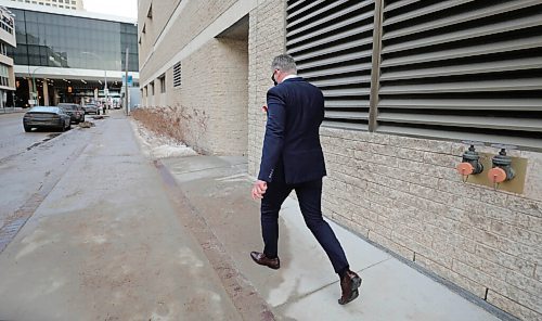 RUTH BONNEVILLE / WINNIPEG FREE PRESS 

Local - Patrol Sgt. Sean Cassidy

Patrol Sgt. Sean Cassidy rushes across Kennedy Street after leaving the side doors of the Law Courts Building after his hearing Monday. 

Police chief Danny Smyth was forced into the spotlight last month when one of his officer was charged with three criminal offences this week  bringing the total numbers of charges the cop is facing to six.

Manitobas police watchdog charged Patrol Sgt. Sean Cassidy with fraud, obstruction of justice and unauthorized access to a police computer system Monday. Cassidy was already facing charges of assault causing bodily harm and two firearm offences.

The Winnipeg Police Service veteran, who has spent more than two decades on the force, is currently on paid administrative leave.

See Dean Pritchard story. 

Feb 22, 2021
