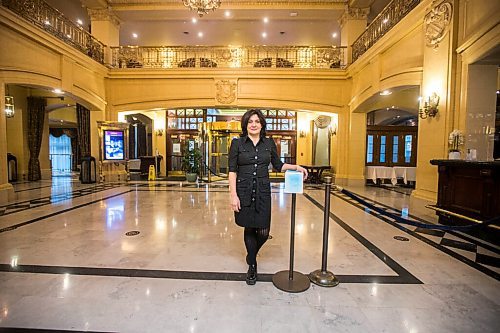 MIKAELA MACKENZIE / WINNIPEG FREE PRESS
Hotel Fort Garry owner Ida Albo poses for a portrait in the empty lobby in Winnipeg on Tuesday, Feb. 23, 2021. For Ben Waldman story.
Winnipeg Free Press 2021