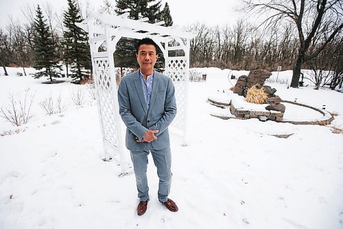 JOHN WOODS / WINNIPEG FREE PRESS
Ray Louie, manager and owner of The Gates on Roblin, is photographed in their wedding garden at the restaurant in Winnipeg, Wednesday, February 24, 2021. People planning weddings say the uncertainty of 2021 has left them unsure of what to do next. Venues are helping to reschedule, but typically not refunding deposits.

Reporter: Abas
