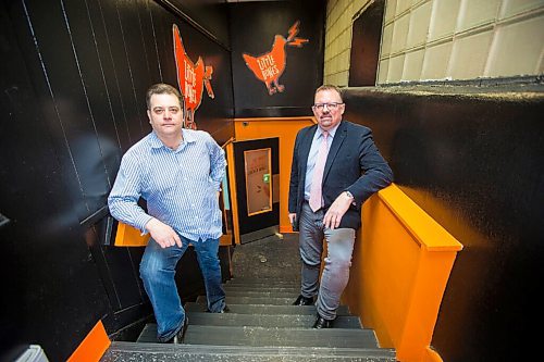 MIKAELA MACKENZIE / WINNIPEG FREE PRESS

Jeff Klause, president (left), and Dave MacKay, owner, pose for a portrait at Little Bones Wings in Winnipeg on Thursday, Feb. 25, 2021. Restaurants are dealing with across-the-board price increases from suppliers on top of everything else. For Martin Cash story.

Winnipeg Free Press 2021