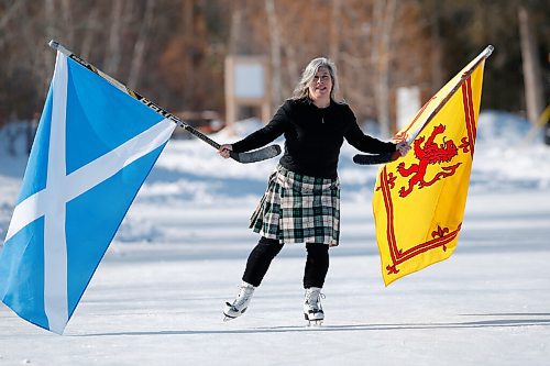 JOHN WOODS / WINNIPEG FREE PRESS
Cathy Laver-Wright, a member of St Andrews Society of Winnipeg, was out celebrating her Scottish heritage during her 60th skate since December 31st at Assiniboine Park in Winnipeg Sunday, February 28, 2021. Laver-Wright was taking part in the seventh annual Great Canadian Kilt Skate - Home Edition (kiltskate.com), a national event which started on December 31 and ends today. It is a celebration of Scottish culture and community, and the outdoors

Reporter: standup