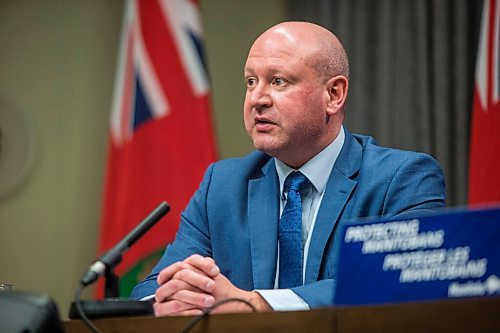 MIKAELA MACKENZIE / WINNIPEG FREE PRESS

Chief public health officer Dr. Brent Roussin makes an announcement about changes in public health orders at the Manitoba Legislative Building in Winnipeg on Tuesday, March 2, 2021. For Danielle story.

Winnipeg Free Press 2021