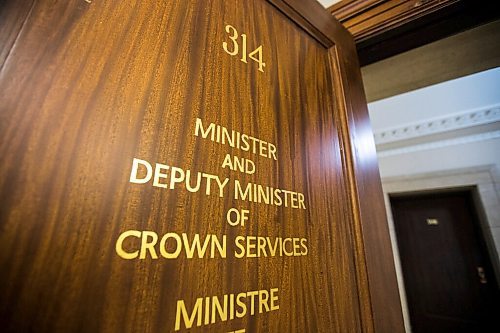 MIKAELA MACKENZIE / WINNIPEG FREE PRESS

Minister of crown services Jeff Wharton's office at the Manitoba Legislative Building in Winnipeg on Tuesday, March 2, 2021. While Pallister has gotten all the camera time, cabinet ministers have not been available to the media very often during the pandemic. For Larry story.

Winnipeg Free Press 2021