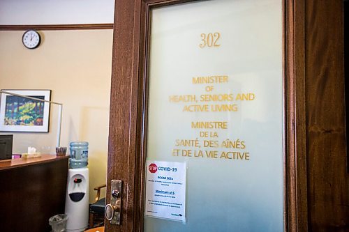 MIKAELA MACKENZIE / WINNIPEG FREE PRESS

Minister of health and seniors care Heather Stefanson's office at the Manitoba Legislative Building in Winnipeg on Tuesday, March 2, 2021. While Pallister has gotten all the camera time, cabinet ministers have not been available to the media very often during the pandemic. For Larry story.

Winnipeg Free Press 2021