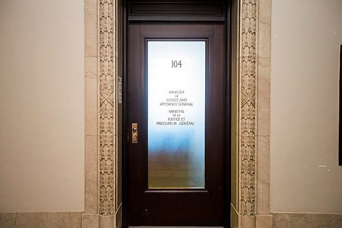 MIKAELA MACKENZIE / WINNIPEG FREE PRESS

Minister of justice and attorney general Cameron Friesen's office at the Manitoba Legislative Building in Winnipeg on Tuesday, March 2, 2021. While Pallister has gotten all the camera time, cabinet ministers have not been available to the media very often during the pandemic. For Larry story.

Winnipeg Free Press 2021