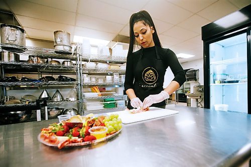 JOHN WOODS / WINNIPEG FREE PRESS
Cassandra Carreiro, a registered psychiatric nurse who has started a side business called Sharecuterie which prepares and delivers charcuterie boards, is photographed in her work kitchen in Winnipeg Tuesday, March 2, 2021. 

Reporter: Sanderson